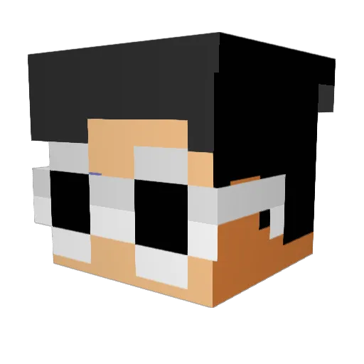 AvryJT2009 Minecraft avatar head, 3D render