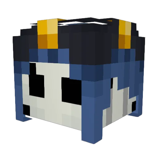 Avryee Minecraft avatar head, 3D render