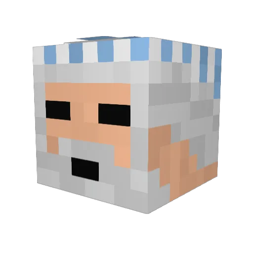 Avsii Minecraft avatar head, 3D render