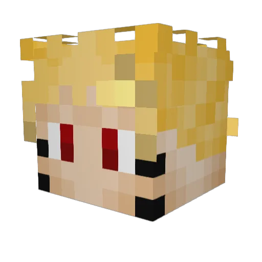 Avsp9191 Minecraft avatar head, 3D render