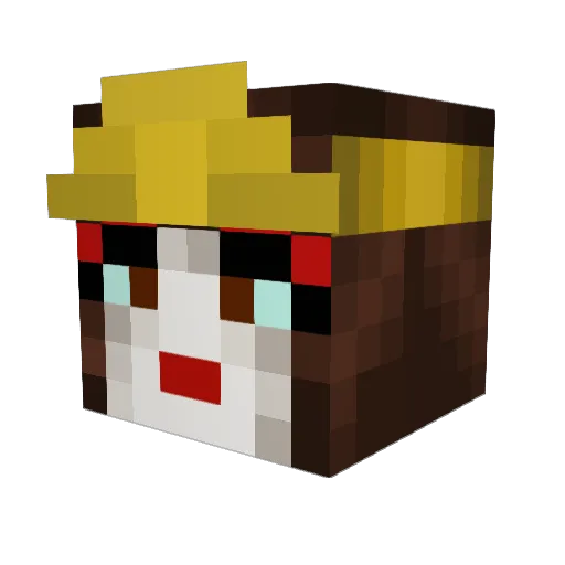 Avtemis Minecraft avatar head, 3D render