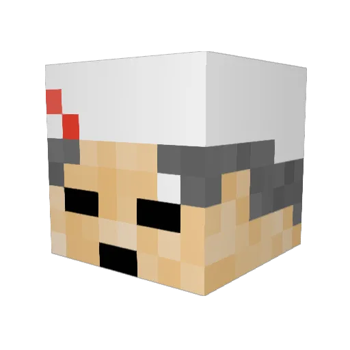 AvuLuTioN Minecraft avatar head, 3D render