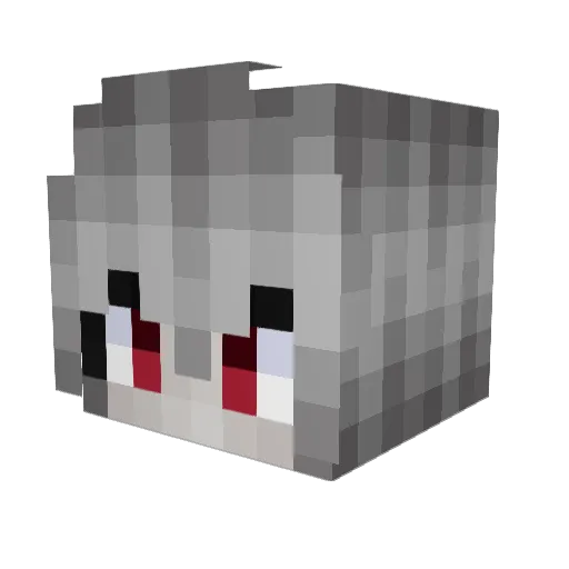 Avuhh Minecraft avatar head, 3D render