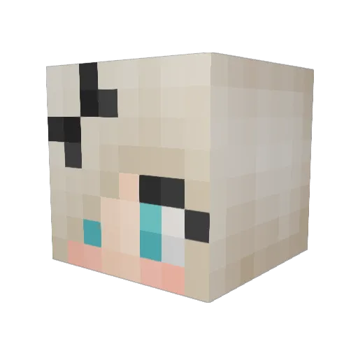 Avula Minecraft avatar head, 3D render