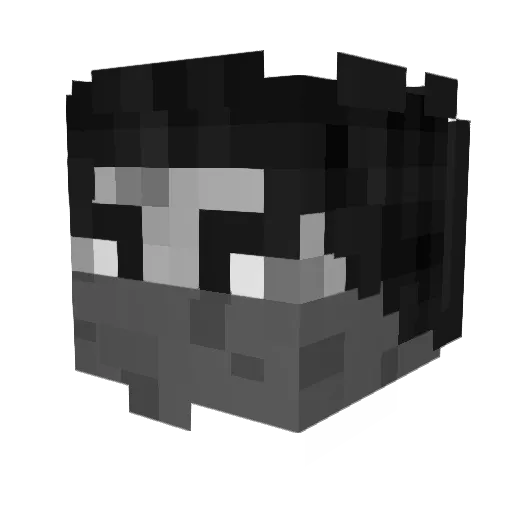 Avusar Minecraft avatar head, 3D render