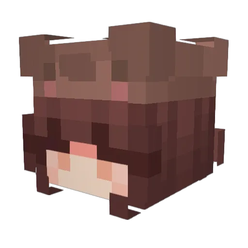 Avvai Minecraft avatar head, 3D render