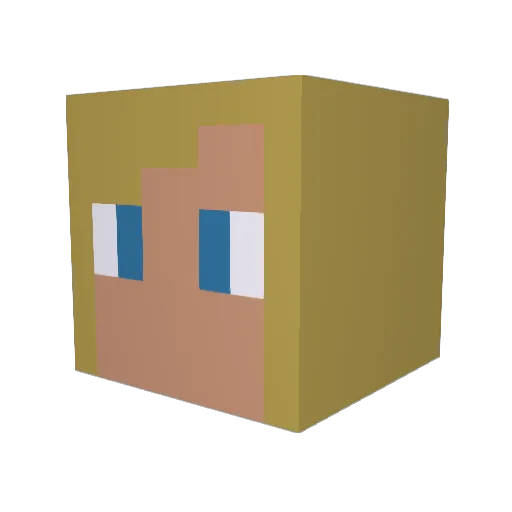 AvySuperGirl Minecraft avatar head, 3D render