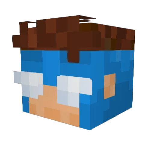 Avyx1 Minecraft avatar head, 3D render