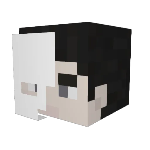 Aw0ken203 Minecraft avatar head, 3D render