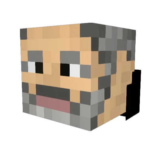 Aw2008 Minecraft avatar head, 3D render