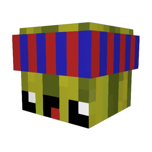 AwDaddy Minecraft avatar head, 3D render