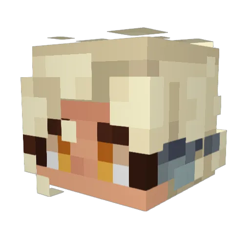 AwKoi Minecraft avatar head, 3D render