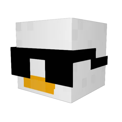 AwMyNeck Minecraft avatar head, 3D render