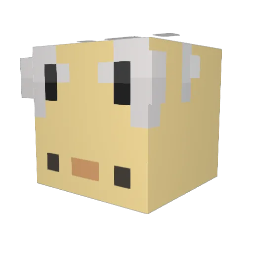 Aw_Aw_C Minecraft avatar head, 3D render