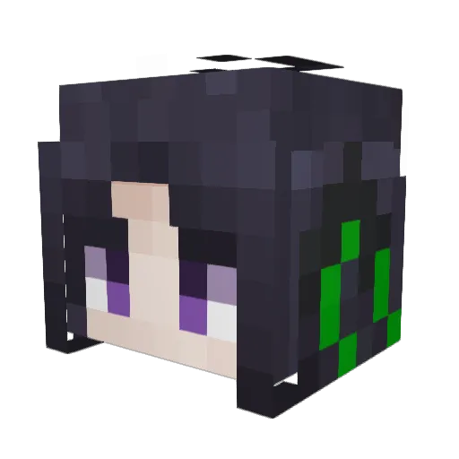 Awa0Subaru Minecraft avatar head, 3D render