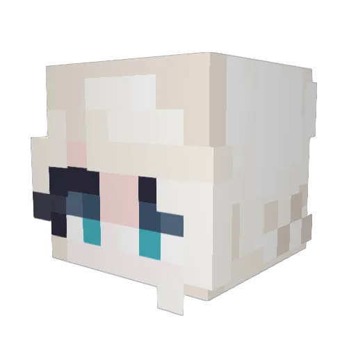 Awaaanqi Minecraft avatar head, 3D render