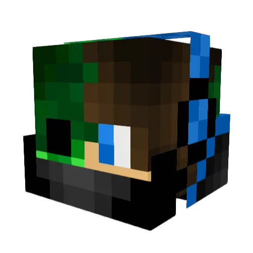 Awake_0 Minecraft avatar head, 3D render