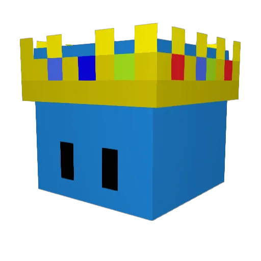 Awaken3 Minecraft avatar head, 3D render