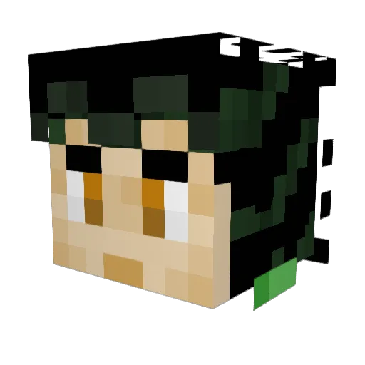 AwakenedGon Minecraft avatar head, 3D render