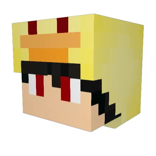 AwakenedLight Minecraft avatar head, 3D render