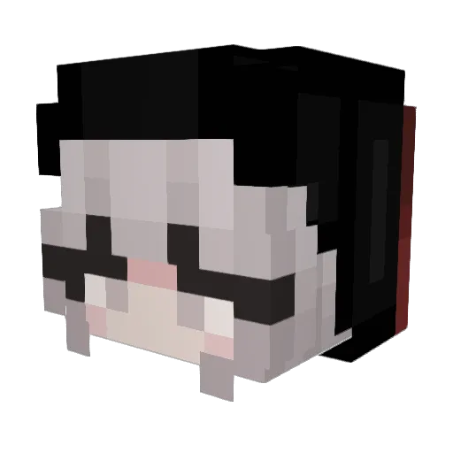 Awakned_ Minecraft avatar head, 3D render
