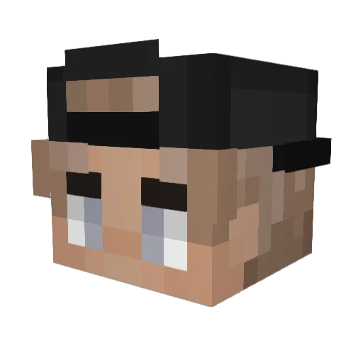 Awardtiger Minecraft avatar head, 3D render