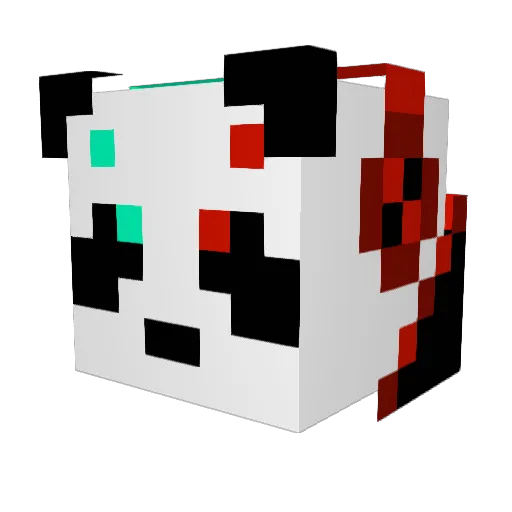 Awartix Minecraft avatar head, 3D render