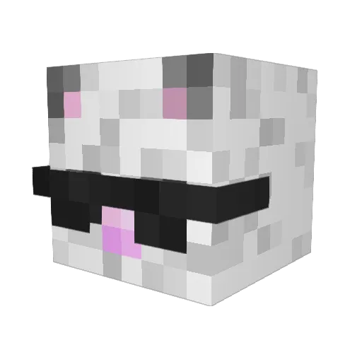 Awary Minecraft avatar head, 3D render