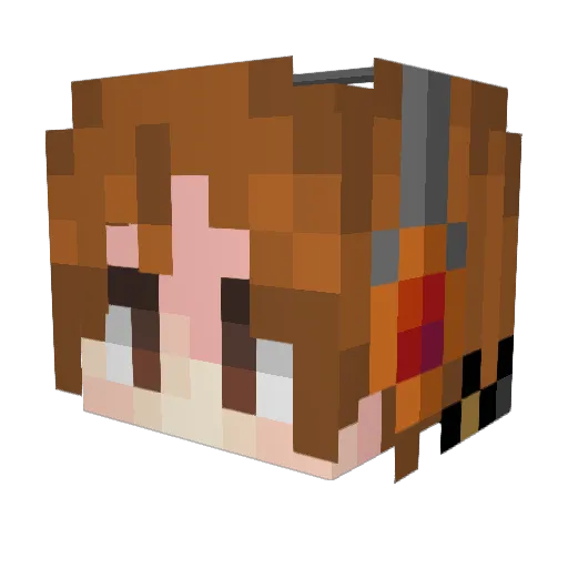 AwashWarrior Minecraft avatar head, 3D render