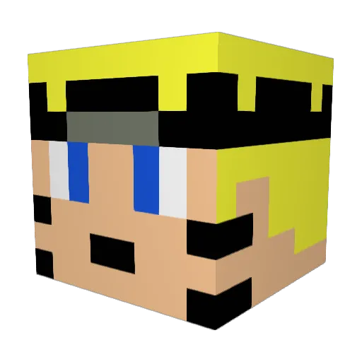 Awat35 Minecraft avatar head, 3D render