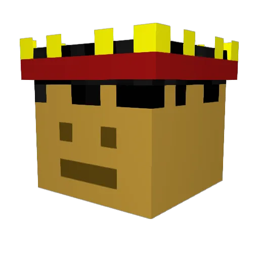Awayou7 Minecraft avatar head, 3D render