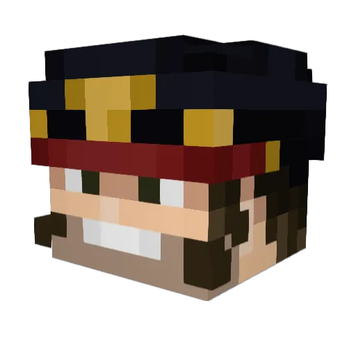 Awaywiththefey Minecraft avatar head, 3D render