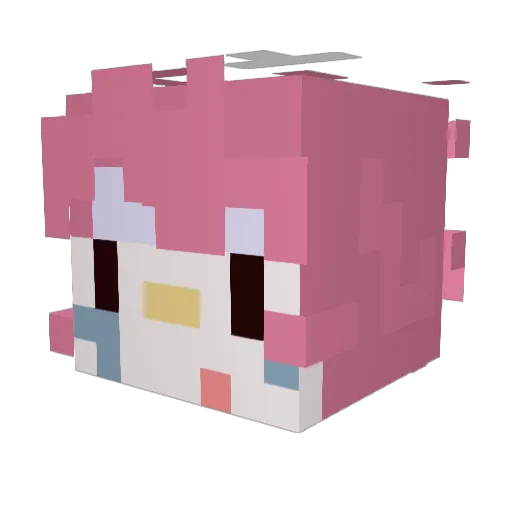 Awcaa Minecraft avatar head, 3D render