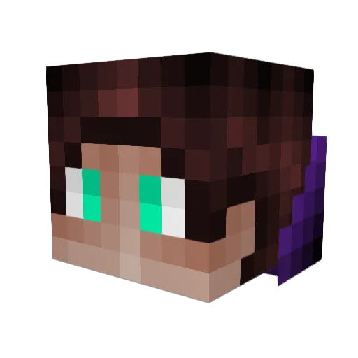 AweGuider Minecraft avatar head, 3D render