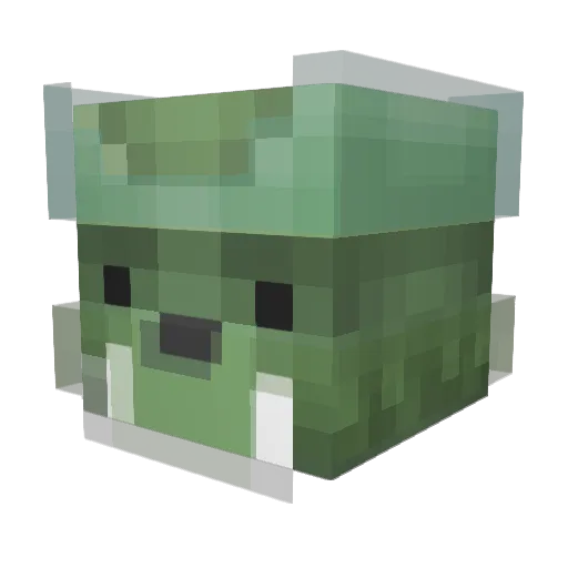 Awe_ Minecraft avatar head, 3D render
