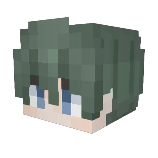 Awei_Y Minecraft avatar head, 3D render