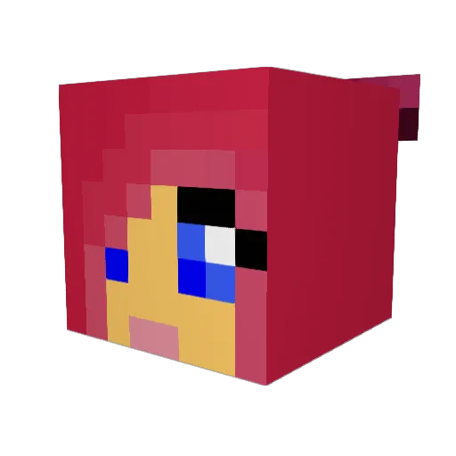 Awenae Minecraft avatar head, 3D render