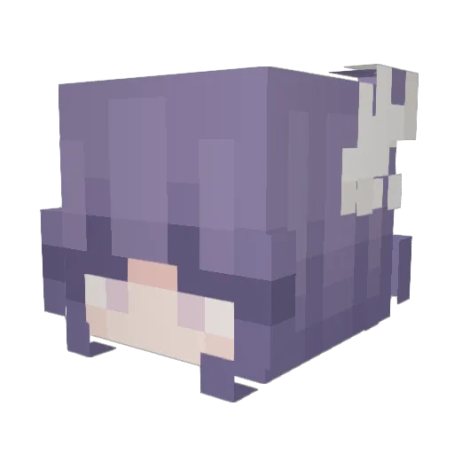 Awenfae Minecraft avatar head, 3D render