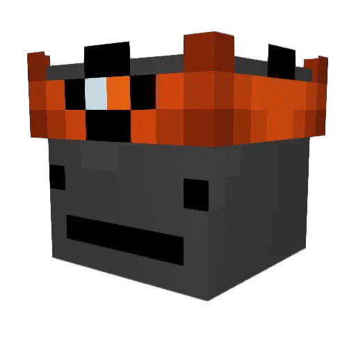 Awerial Minecraft avatar head, 3D render