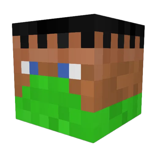 Awesom3809 Minecraft avatar head, 3D render