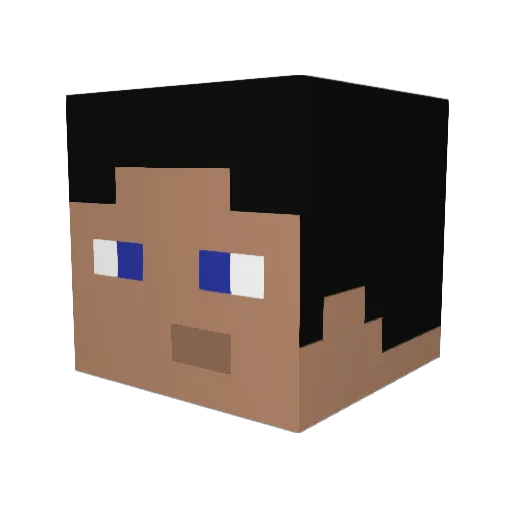 Awesome101b Minecraft avatar head, 3D render