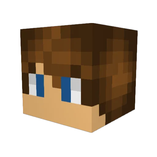 Awesome2Craft Minecraft avatar head, 3D render