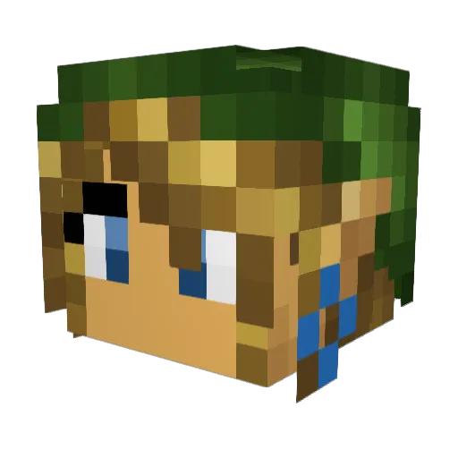 AwesomeAshlee Minecraft avatar head, 3D render