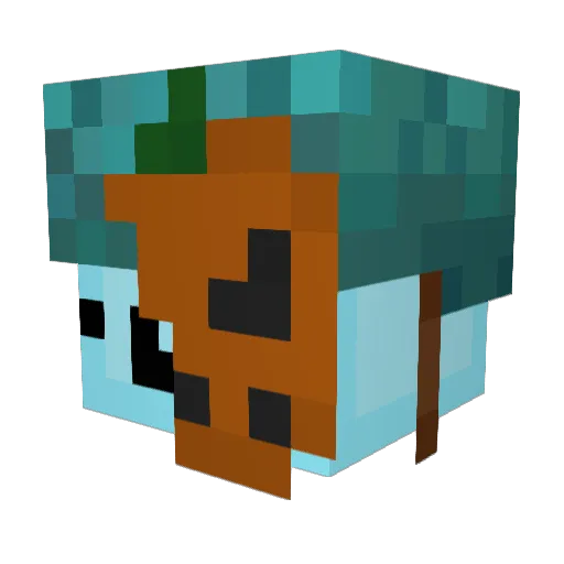 AwesomeBlueGuy Minecraft avatar head, 3D render