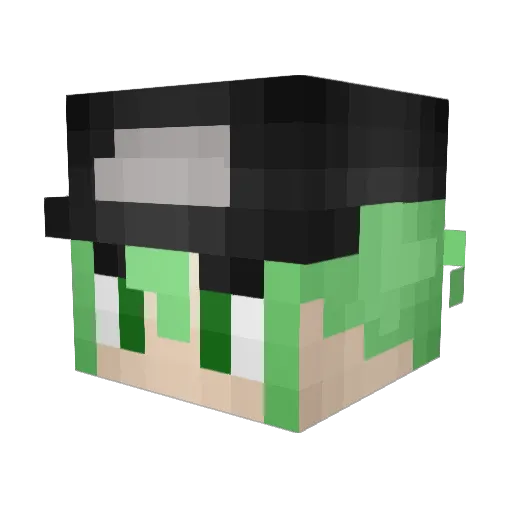 AwesomeCats87 Minecraft avatar head, 3D render