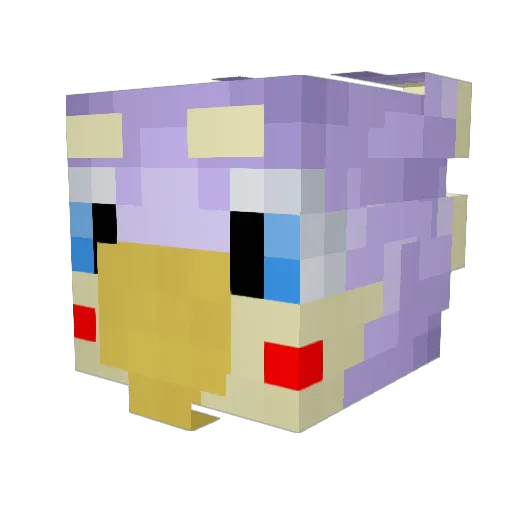AwesomeChocobi Minecraft avatar head, 3D render