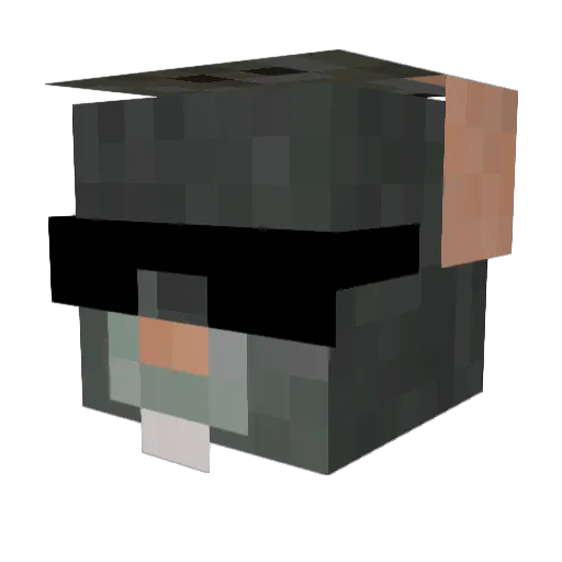 AwesomeCreature Minecraft avatar head, 3D render