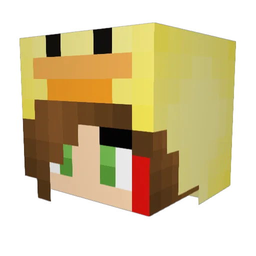 AwesomeDash100 Minecraft avatar head, 3D render