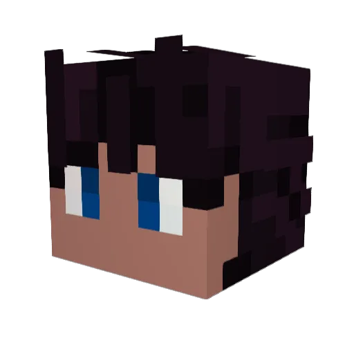 AwesomeDom Minecraft avatar head, 3D render