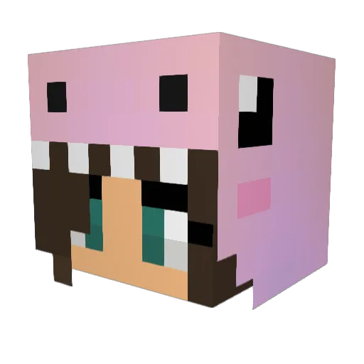 AwesomeGOJ Minecraft avatar head, 3D render